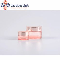 Hũ kem thủy tinh màu hồng thanh lịch 10g 20g 30g