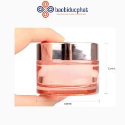 Hũ kem thủy tinh màu hồng thanh lịch 10g 20g 30g