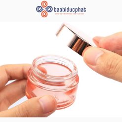 Hũ kem thủy tinh màu hồng thanh lịch 10g 20g 30g
