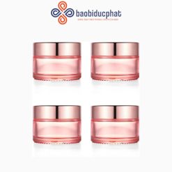 Hũ kem thủy tinh màu hồng thanh lịch 10g 20g 30g