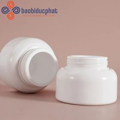 Hũ kem thủy tinh tròn thủy tinh màu trắng 50g