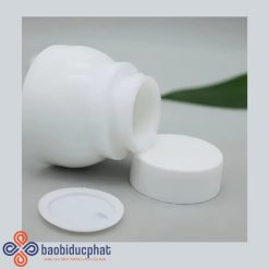 Hũ kem thủy tinh tròn thủy tinh màu trắng 50g