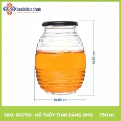 Hũ thủy tinh dáng con ong 700ml