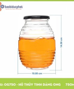 Hũ thủy tinh dáng con ong 700ml