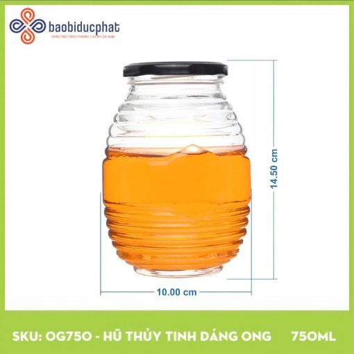 Hũ thủy tinh dáng con ong 700ml