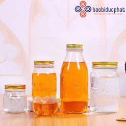 Hũ thủy tinh đựng mật ong nhiều dung tích