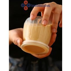 Hũ thủy tinh đựng sữa chua dáng sọc 200ml
