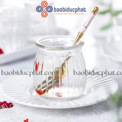 Hũ thủy tinh đựng sữa chua dáng sọc 200ml