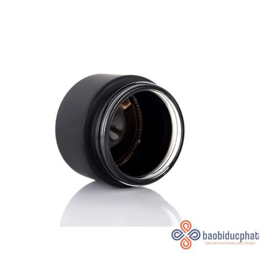 Hũ thủy tinh mờ màu đen đựng mỹ phẩm 15g 30g 50g