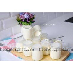 Hũ thủy tinh nhỏ đựng sữa chua trong suốt 100ml 150ml 200ml