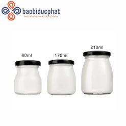 Hũ thủy tinh trong suốt đựng mứt pudding 60ml 170ml 210ml