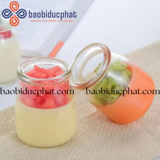 Hũ thủy tinh trong suốt đựng mứt pudding 60ml 170ml 210ml