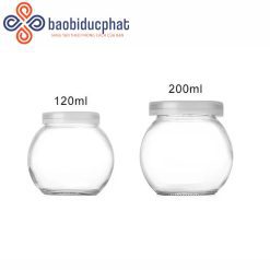 Hũ thủy tinh trong suốt đựng sữa chua 120ml 200ml