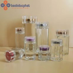 Lọ thủy tinh đựng mứt mật ong nắp vặn kim loại nhiều dung tích