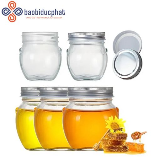 Lọ thủy tinh đựng mật ong nắp nhôm nhiều dung tích