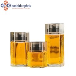 Lọ thủy tinh lục giác có nắp nhựa đựng mật ong 300ml 500ml