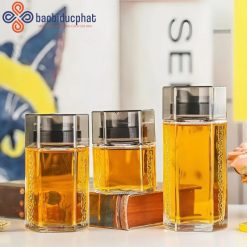Lọ thủy tinh lục giác có nắp nhựa đựng mật ong 300ml 500ml