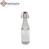 Chai thủy tinh đựng bia trong suốt nắp kẹp inox 500ml