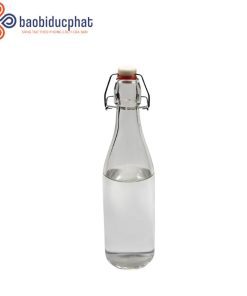 Chai thủy tinh đựng bia trong suốt nắp kẹp inox 500ml