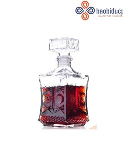 Bình thủy tinh đựng rượu cao cấp dáng đẹp 750ml