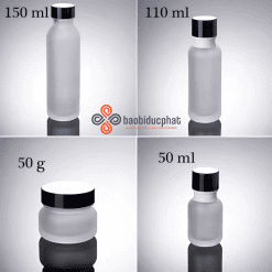 Bộ kem mỹ phẩm thủy tinh phủ mờ