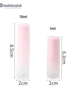 Chai thủy tinh đầu lăn đựng nước hoa màu hồng 5ml 10ml