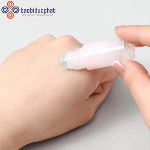 Chai thủy tinh đầu lăn đựng nước hoa màu hồng 5ml 10ml