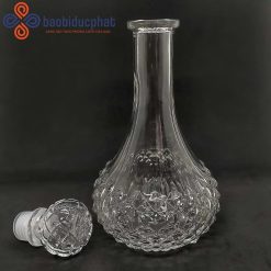 Chai thủy tinh đựng rượu mẫu giọt nước độc đáo 800ml
