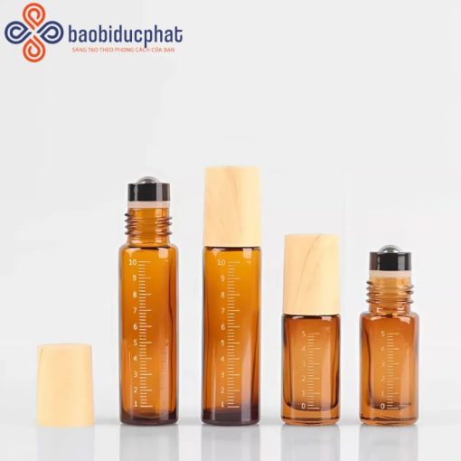 Chai thủy tinh đựng tinh dầu đầu bi lăn 5ml 10ml