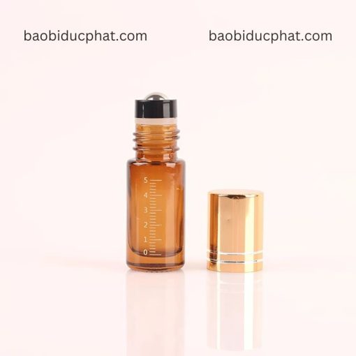 Chai thủy tinh đựng tinh dầu đầu bi lăn 5ml 10ml