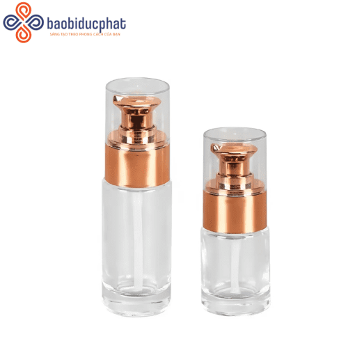 Chai thủy tinh kem nền dạng lỏng 15ml 30ml