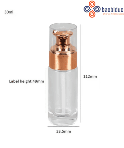 Chai thủy tinh kem nền dạng lỏng 15ml 30ml