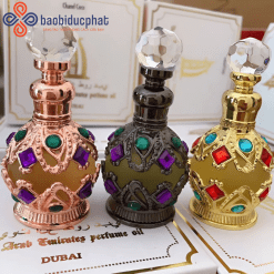 Chai thủy tinh nước hoa Dubai hình vương miện 15ml