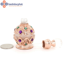 Chai thủy tinh nước hoa Dubai hình vương miện 15ml
