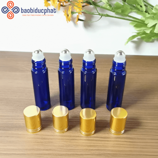 Chai tinh dầu bằng thủy tinh màu xanh 10ml