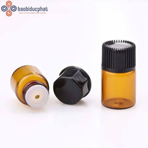 Lọ chiết tinh dầu thủy tinh màu hổ phách 1ml 2ml 3ml