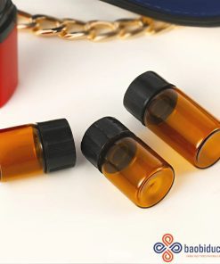 Lọ chiết tinh dầu thủy tinh màu hổ phách 1ml 2ml 3ml