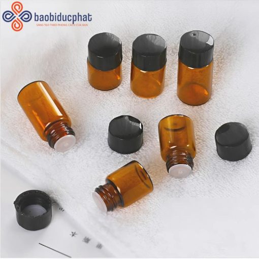 Lọ chiết tinh dầu thủy tinh màu hổ phách 1ml 2ml 3ml