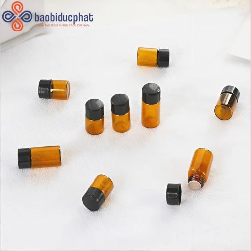 Lọ chiết tinh dầu thủy tinh màu hổ phách 1ml 2ml 3ml