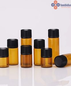 Lọ chiết tinh dầu thủy tinh màu hổ phách 1ml 2ml 3ml