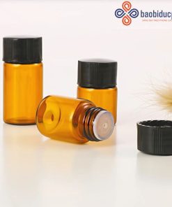 Lọ chiết tinh dầu thủy tinh màu hổ phách 1ml 2ml 3ml