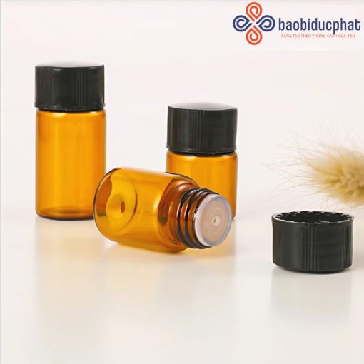 Lọ chiết tinh dầu thủy tinh màu hổ phách 1ml 2ml 3ml