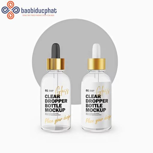 Lọ thủy tinh trong suốt đựng tinh dầu có nắp nhỏ giọt 30ml