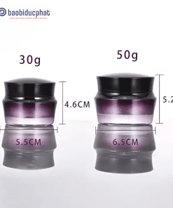 Chai thủy tinh bơm màu tím gradient 30ml 50ml 100ml