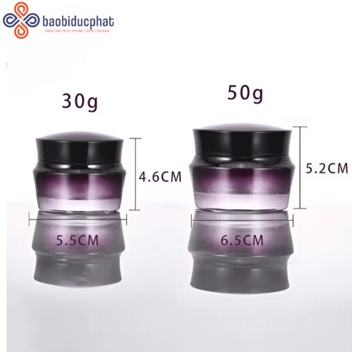 Chai thủy tinh bơm màu tím gradient 30ml 50ml 100ml