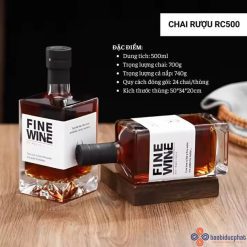 Chai đựng rượu thủy tinh RC500