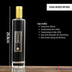 Chai đựng rượu thủy tinh RF500