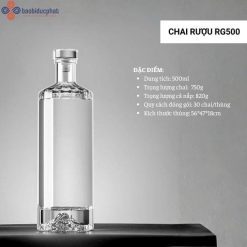 Chai đựng rượu thủy tinh RG500