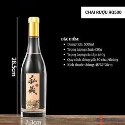 Chai đựng rượu thủy tinh RQ500