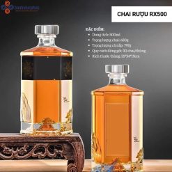 Chai đựng rượu thủy tinh RX500